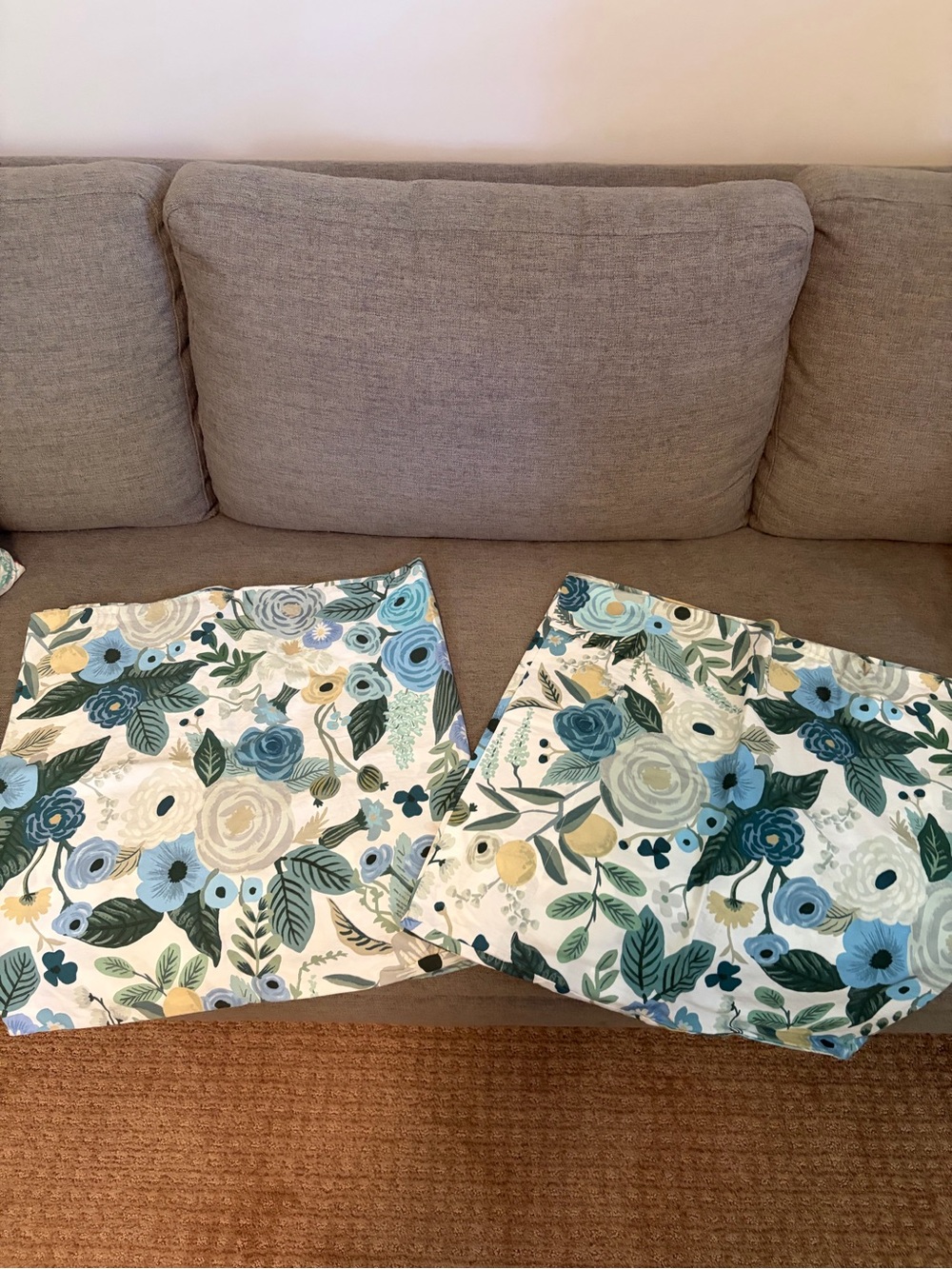 Rifle Paper Co- 2 king size pillow cases
